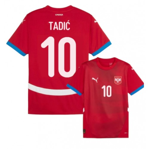 Fotbalové Dres Srbsko Dusan Tadic #10 Domácí ME 2024 Krátký Rukáv